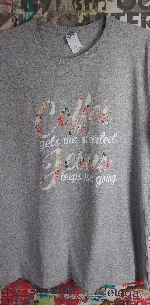 Coffee and Jesus shirt  size XL